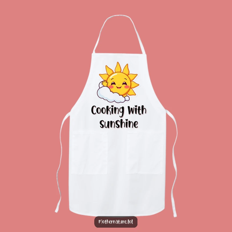 Funny Sunny Day Apron: Cheerful Sun & Cloud Style, Happy Gift
