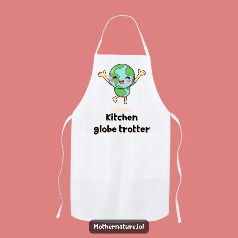 Funny Dancing Earth Apron: Joyful Kitchen Style for Planet Protection