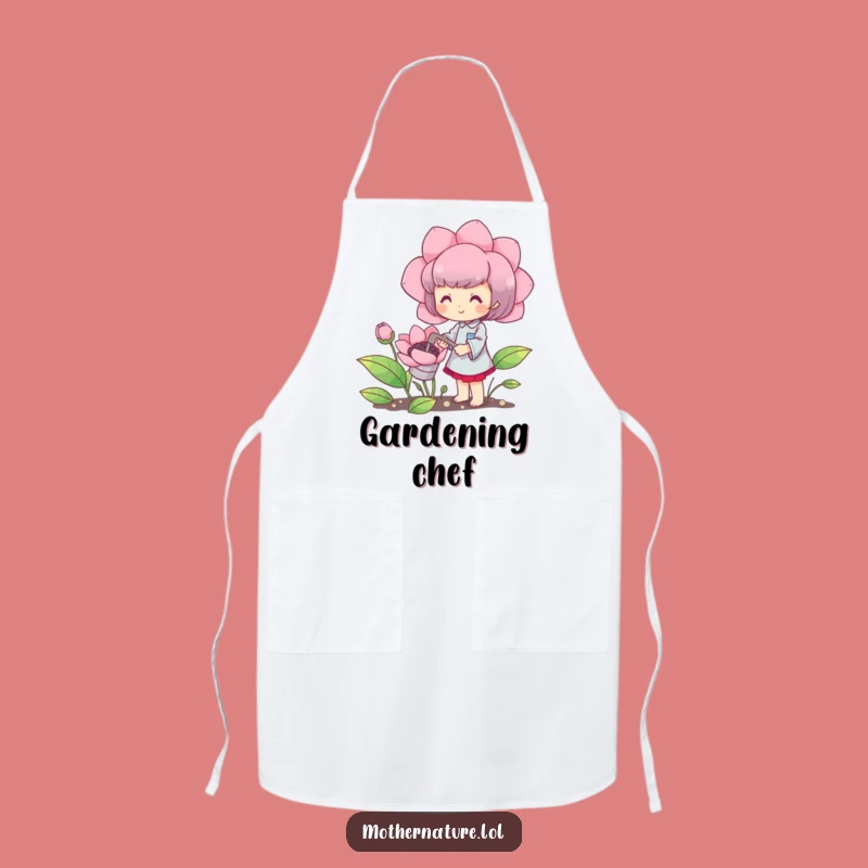Funny Gardener Apron: Happy Fae Watering Giant Flower Gift