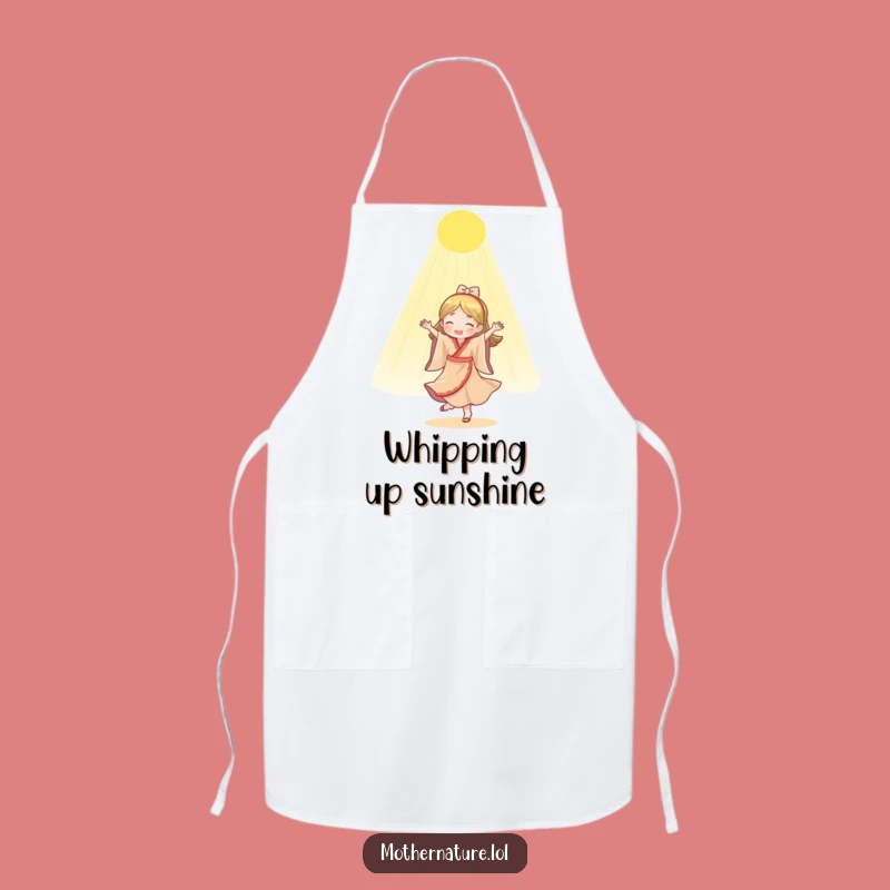 Funny Mother Nature Dancing Apron: Cook Up Smiles with Nature's Glow