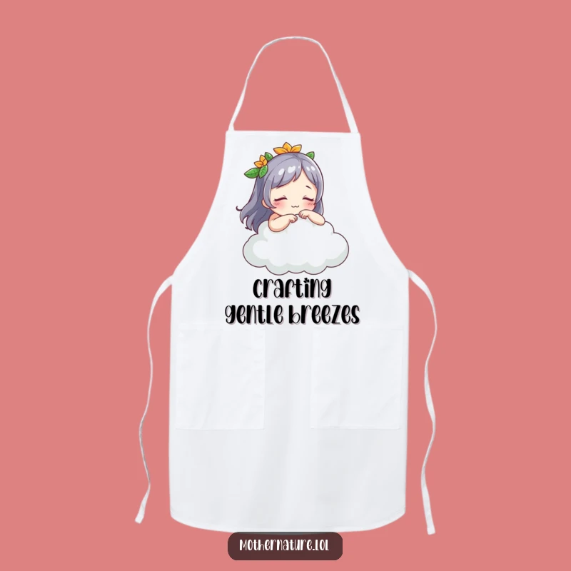 Funny Mother Nature Tickling Cloud Apron - Playful Kitchen Fun Gift
