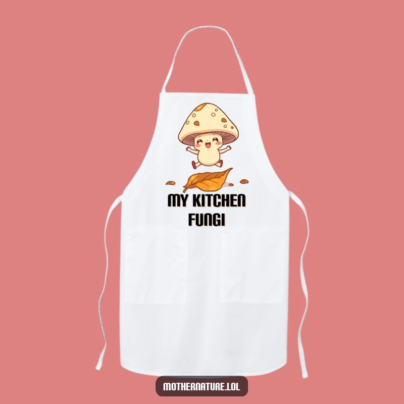 Funny Mushroom Leap Apron - Whimsical Kitchen Wear for Playful Cooks