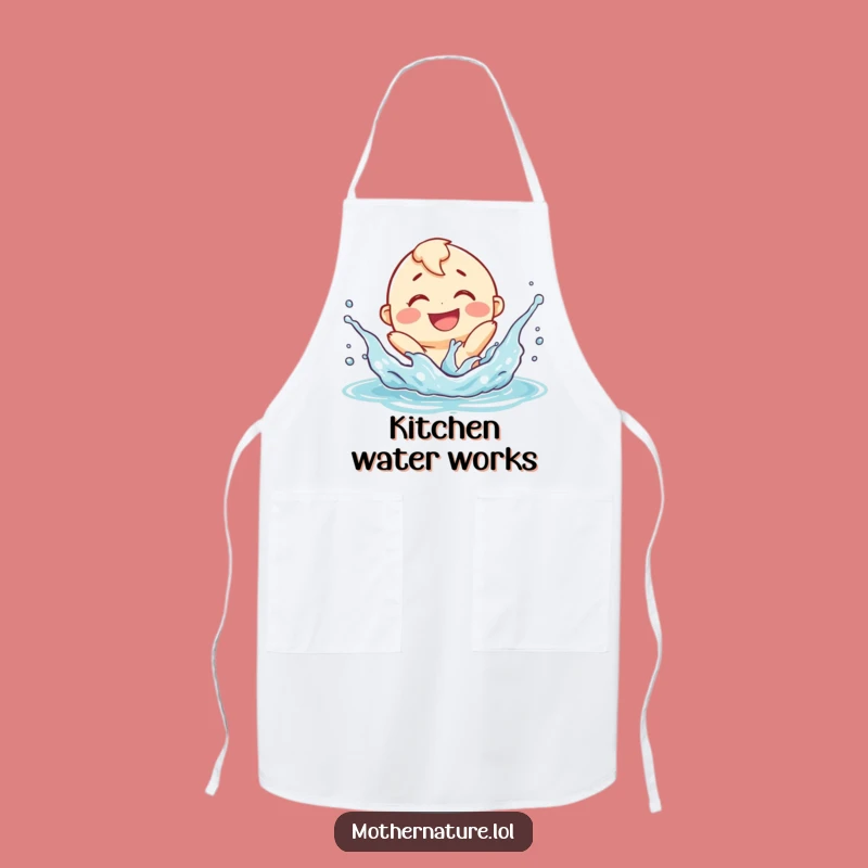 Funny River Splashing Chef Apron - Playful Character Cookwear