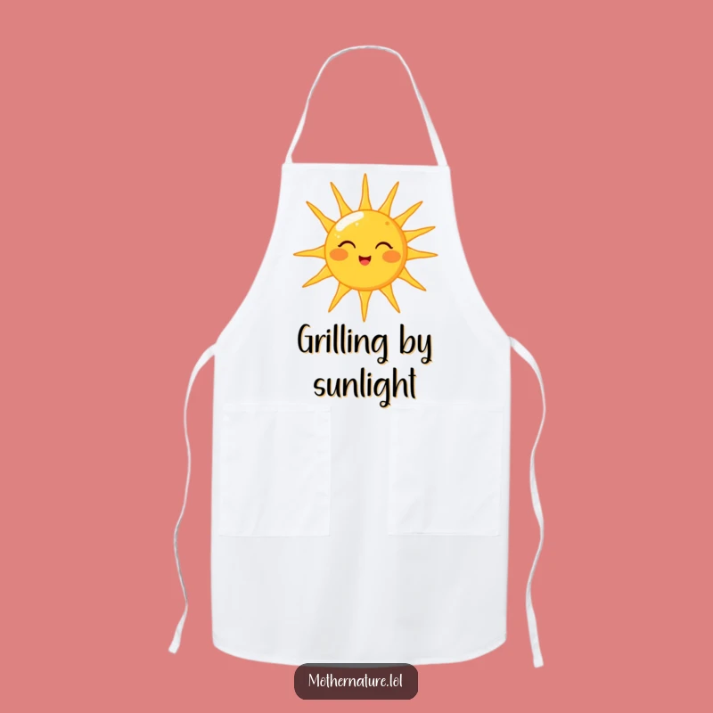 Funny Sun Winking Apron: Cheerful Chef Wear, Perfect Funny Gift