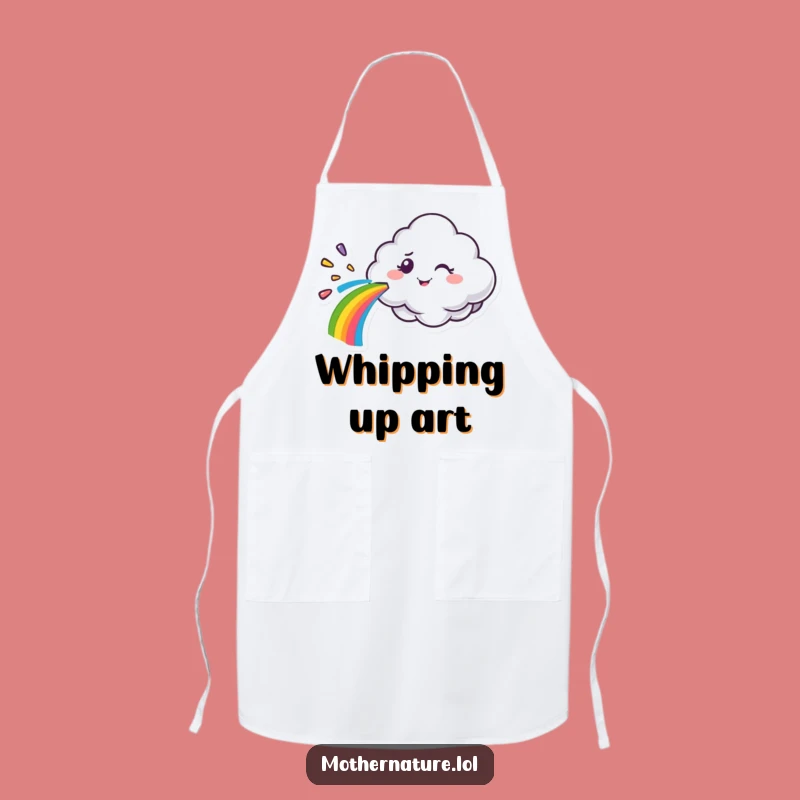 Funny Cloud Rainbow Chef Apron - Mischievous Character Cookwear