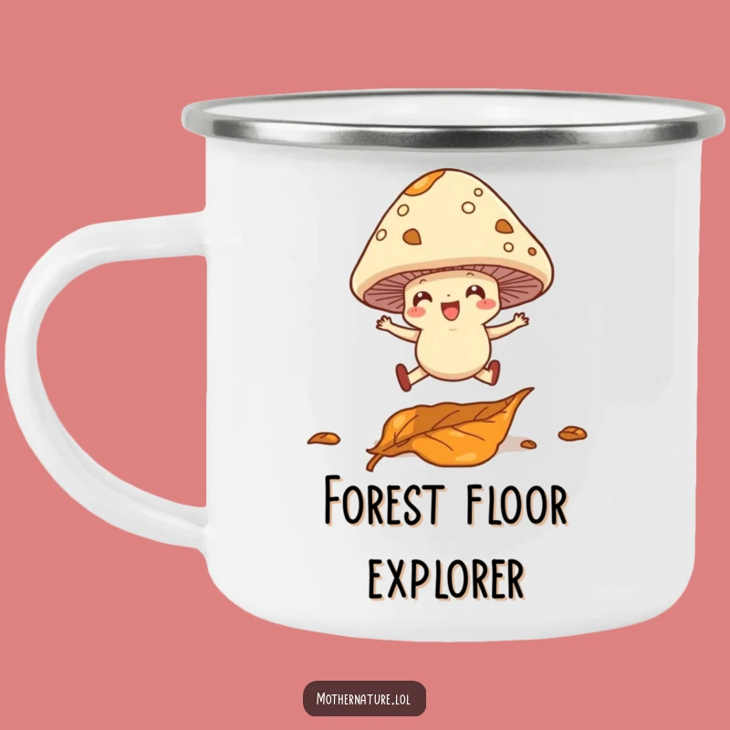 Funny Mushroom Leap Camping Mug - Whimsical Adventure Companion