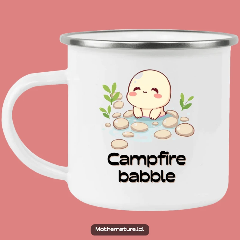 Funny Giggling Brook Camping Mug: Happy Nature Character Gift