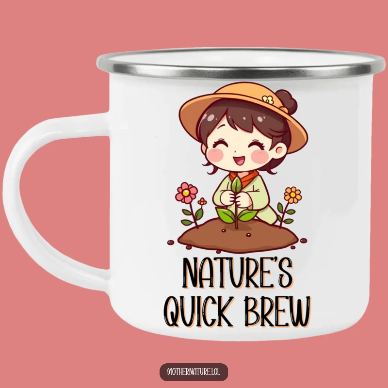 Funny Mother Nature Flower Seed Camping Mug - Magical Outdoor Bloom