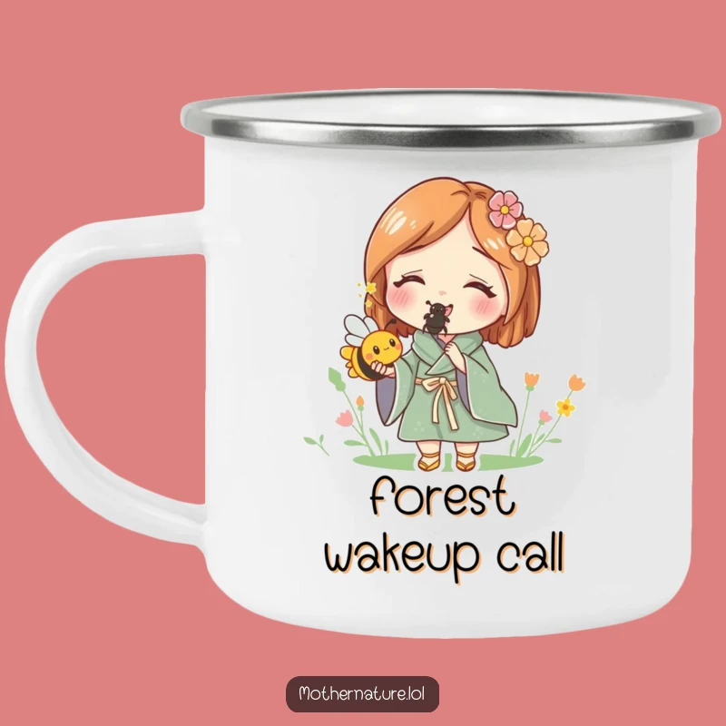 Funny Mother Nature Holding Bee Camping Mug - Nature's Companion on the Go