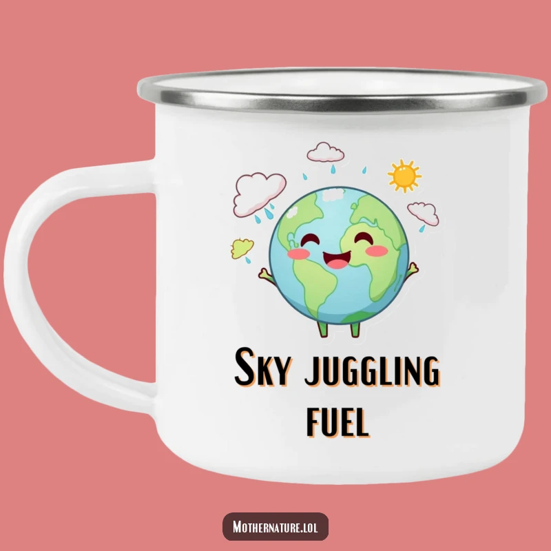 Funny Earth Juggling Weather Camping Mug - Happy Planet Outdoor Gear