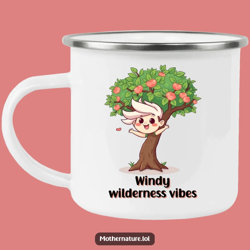 Funny Wind Tree Camping Mug - Durable & Playful Outdoor Gift