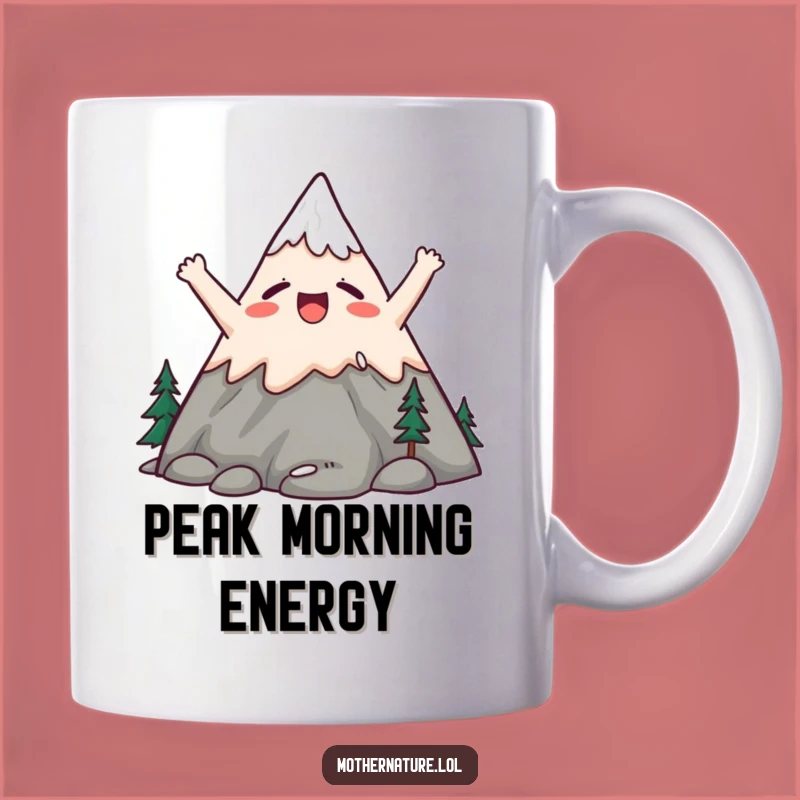 Funny Mountain Yawning Mug: Cute Character Relaxing, Perfect Funny Gift
