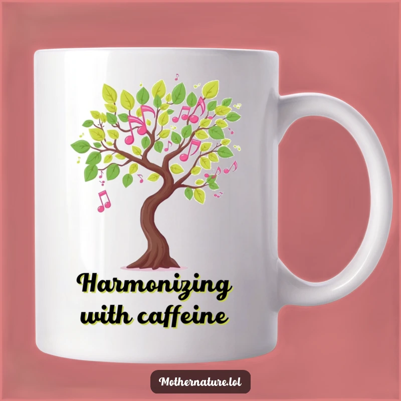 Funny Musical Tree Branch Mug: Dance to Nature's Rhythm, Music Gift