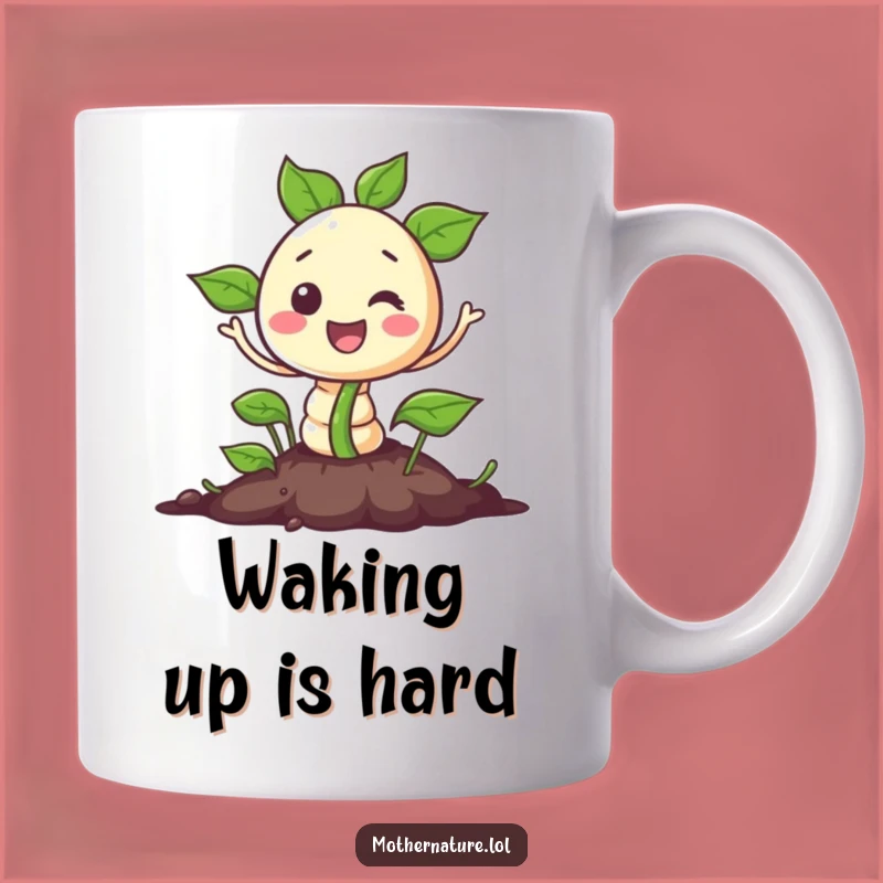 Funny Seedling Joy Mug: Hilarious Sprouting Design for Garden Lovers