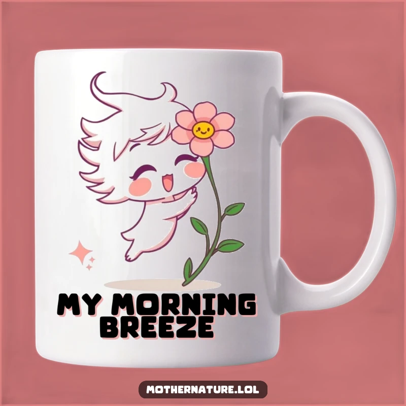 Funny Wind Gust Flower Tickle Mug: Playful Character Surprise Gift