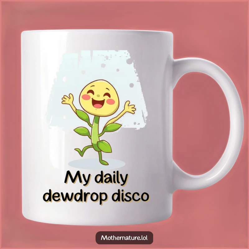 Funny Dancing Plant Mug: Cheerful Character Joyful Gift for Nature Lovers