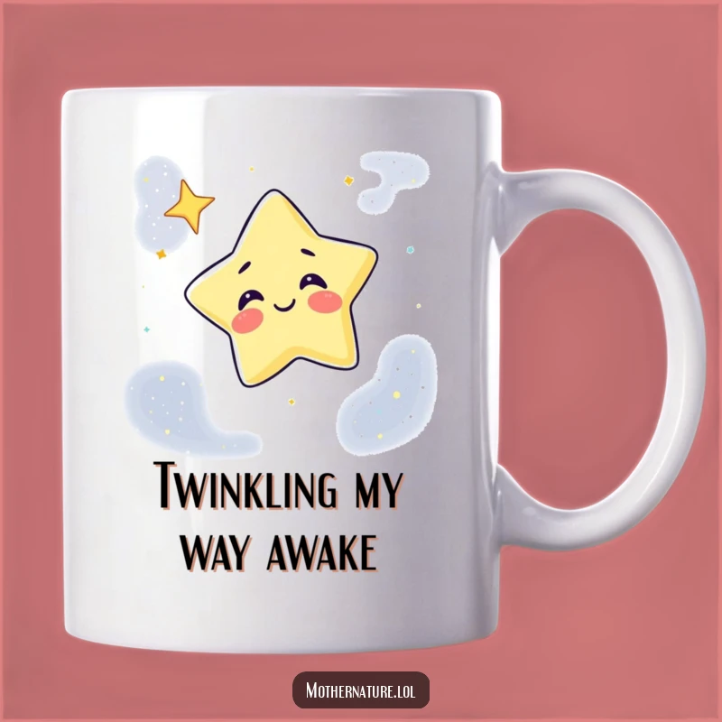 Funny Giggling Star Mug: A Winking Cosmic Friend, Perfect Funny Gift for Stargazers