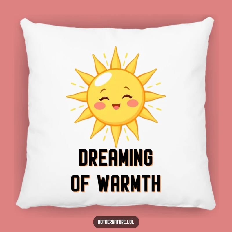 Funny Winking Sun Pillow: Soft Comfort Radiating Cheerful, Golden Light