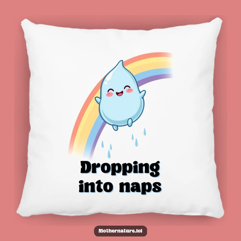 Funny Rainbow Raindrop Pillow: Soft Comfort with Gleeful Color