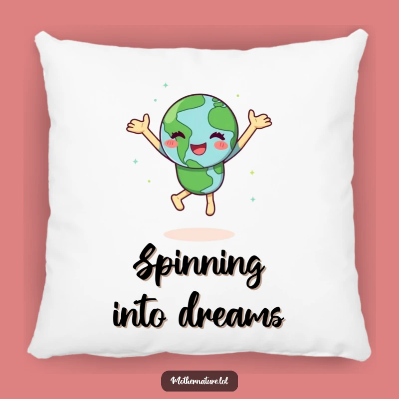Funny Dancing Earth Pillow: Soft Comfort with a Joyful Planet Vibe