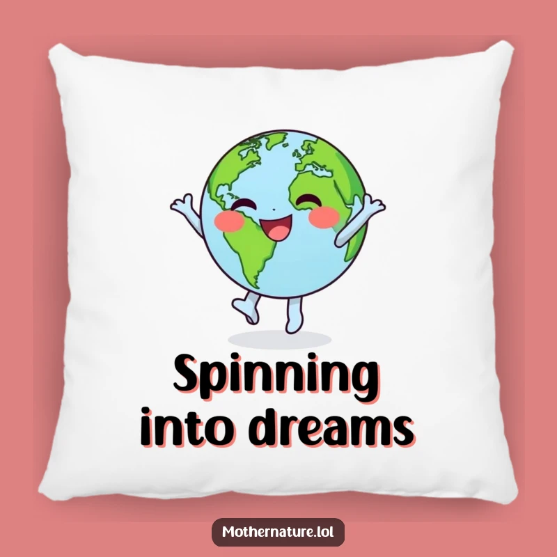 Funny Earth Dancing Pillow: Joyful Character Comfort, Perfect Funny Gift