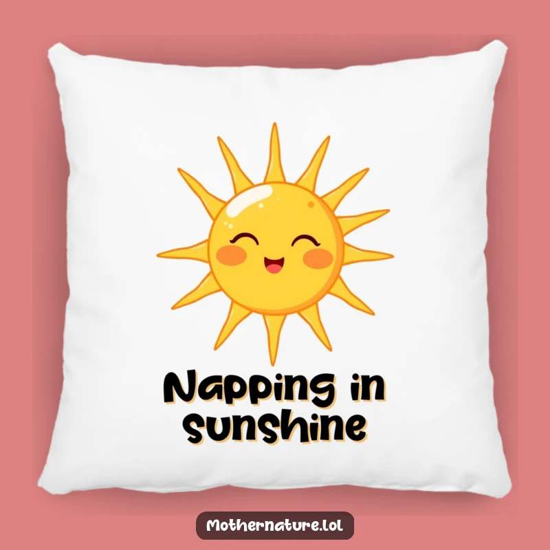Funny Sun Winking Pillow: Cheerful Character Comfort, Perfect Funny Gift