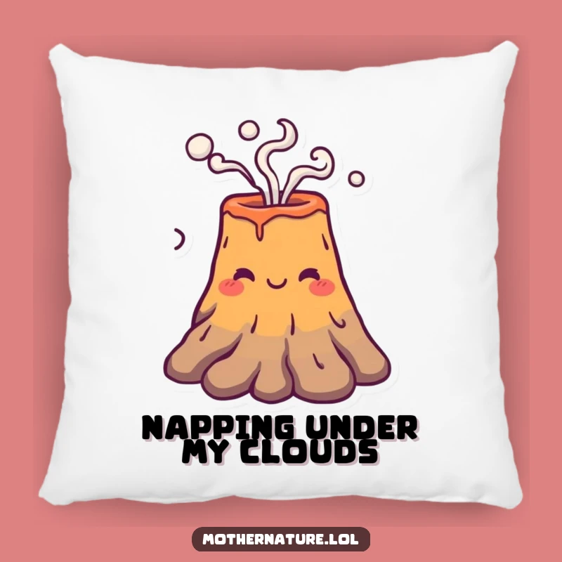Funny Volcano Pillow, Cozy Friendly Puffer Cushion, Comfy Funny Gift for Relaxation