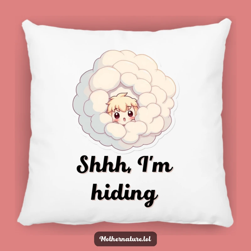 Funny Surprised Character Pillow, Cozy Cloud Peek Cuddle Buddy, Hilarious Gift