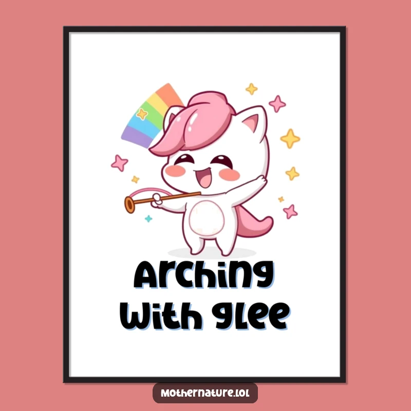 Funny Mischievous Rainbow Digital Art, Instant Giggling Creation Download, Unique Gift