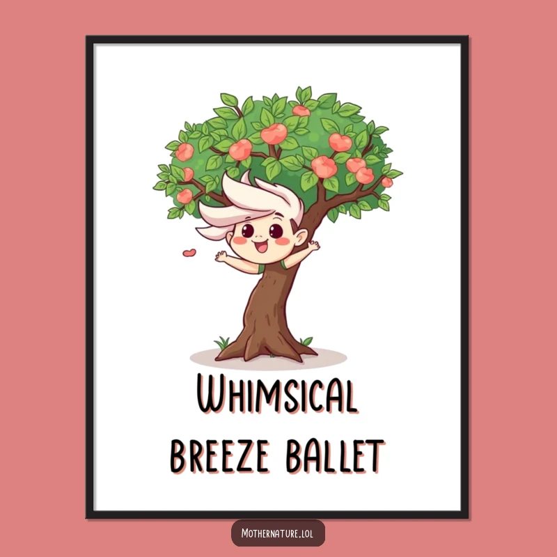 Funny Wind Tree Digital Art - Instant Playful Download Gift