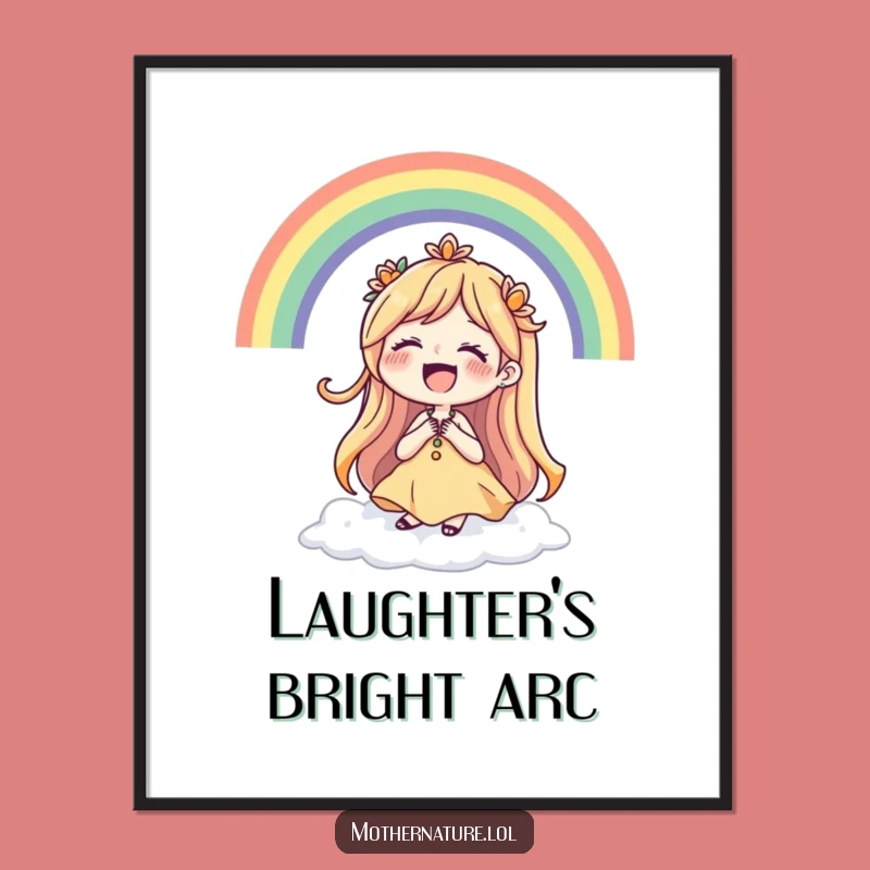 Funny Mother Nature Rainbow Laugh Digital Art - Joyful Nature Download