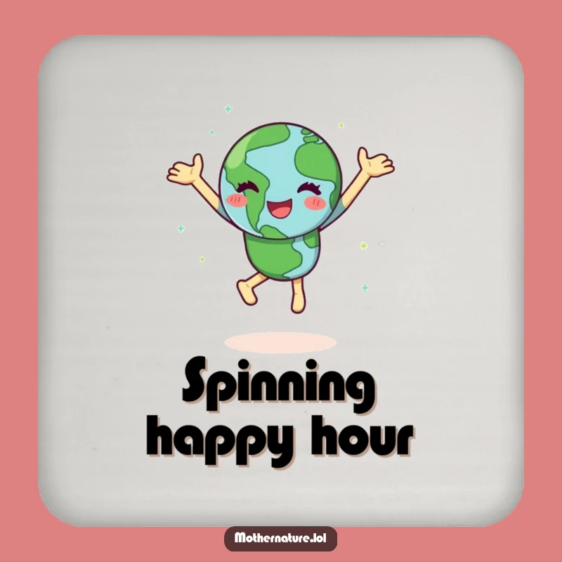 Funny Dancing Earth Coaster: Joyful Protection for Your Planet Drinks