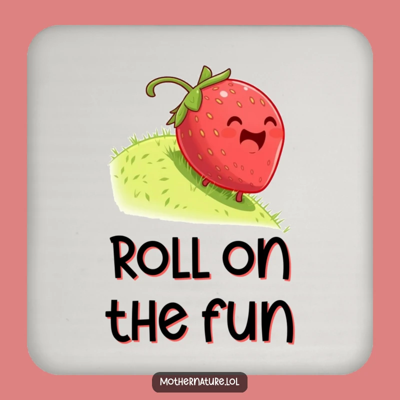 Funny Dizzy Strawberry Rolling Coaster - Protect Surfaces with Playful Charm