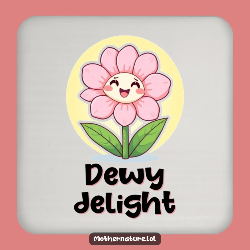 Funny Flower Sunshine Coasters: Cheerful Style for a Hilarious Drink Gift Set