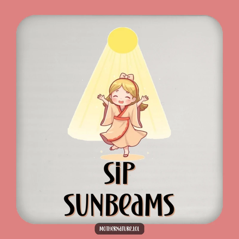 Funny Mother Nature Dancing Coaster Set: Protect Surfaces with Sunny Charm