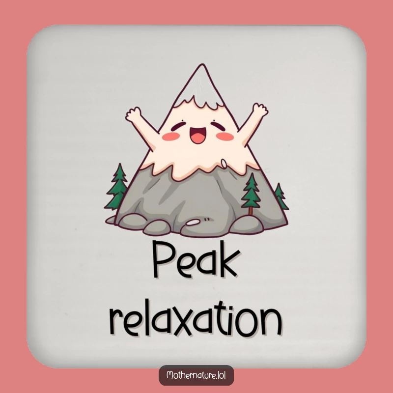 Funny Mountain Yawning Coaster: Cute Character Protection, Perfect Funny Gift