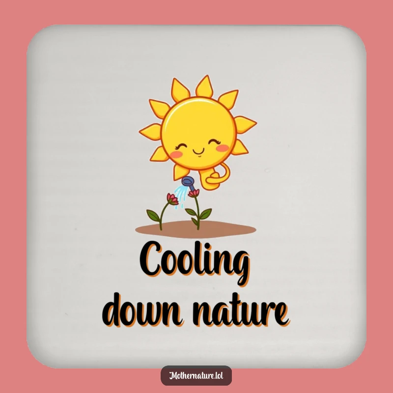 Funny Sun Character Coaster: Hilarious Protection for Surfaces with Garden Charm!