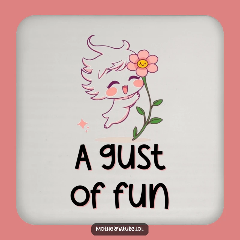 Funny Wind Tickle Coaster: Playful Flower Protection Gift