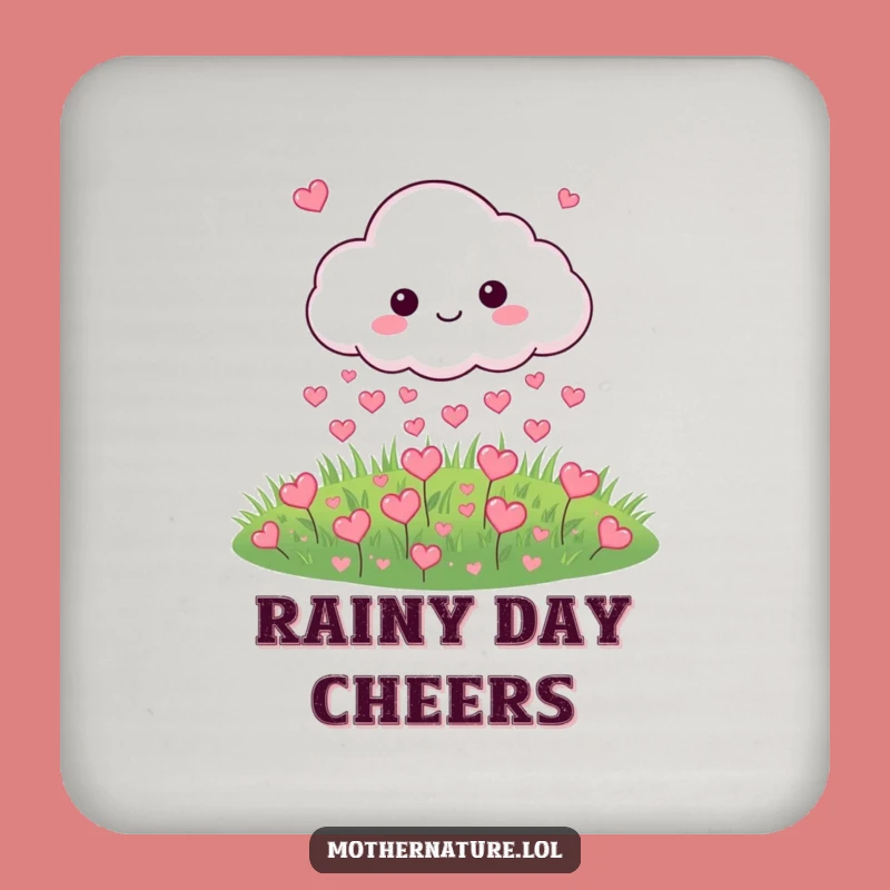 Funny Cloud Hearts Coaster: Hilarious Surface Protection with Romantic Flair!