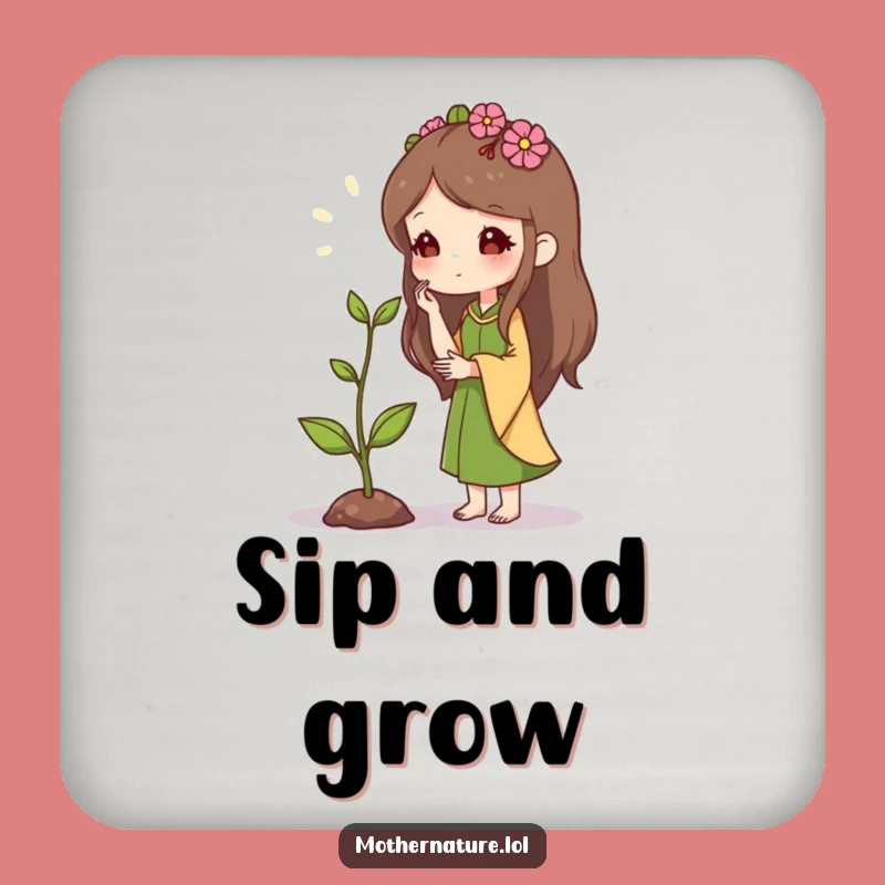 Mother Nature Coasters: Protect Surfaces with Gentle Growth, Small Gift