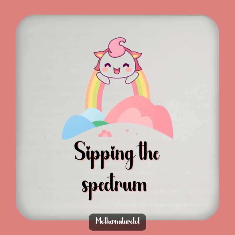 Funny Rainbow Coasters: Playful Landscape Protection, Perfect Funny Gift