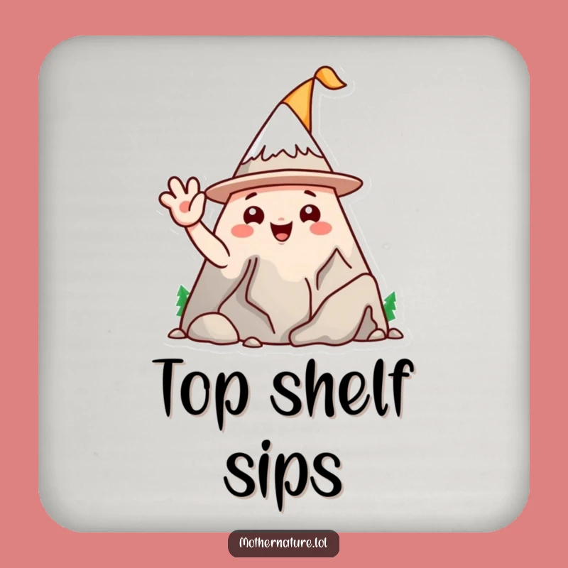 Funny Mountain Hat Coaster - Playful Drink Protector