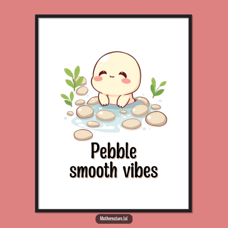 Funny Giggling Brook Poster: Happy Flowing Character Art