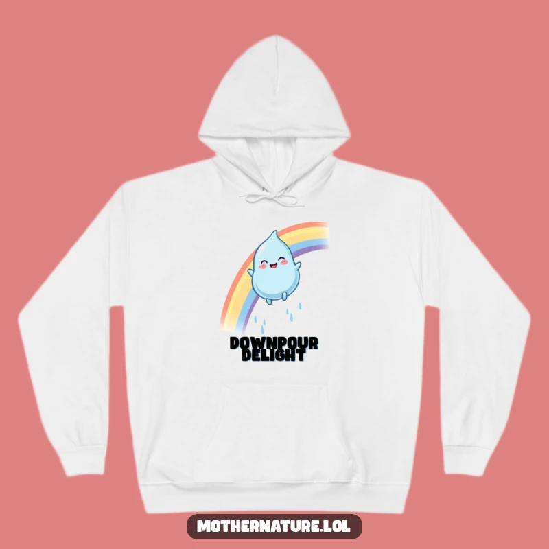 Funny Rainbow Raindrop Hoodie: Cozy Comfort with Gleeful Color