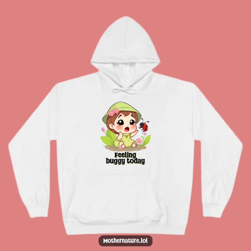 Funny Surprised Mother Nature Tickled Bee Hoodie - Cozy Playful Nature