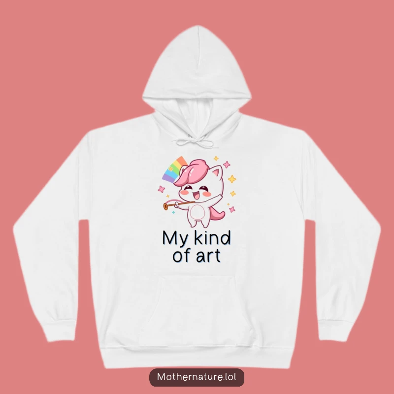 Funny Mischievous Rainbow Hoodie, Cozy Giggling Creator Comfort, Ideal Humorous Present
