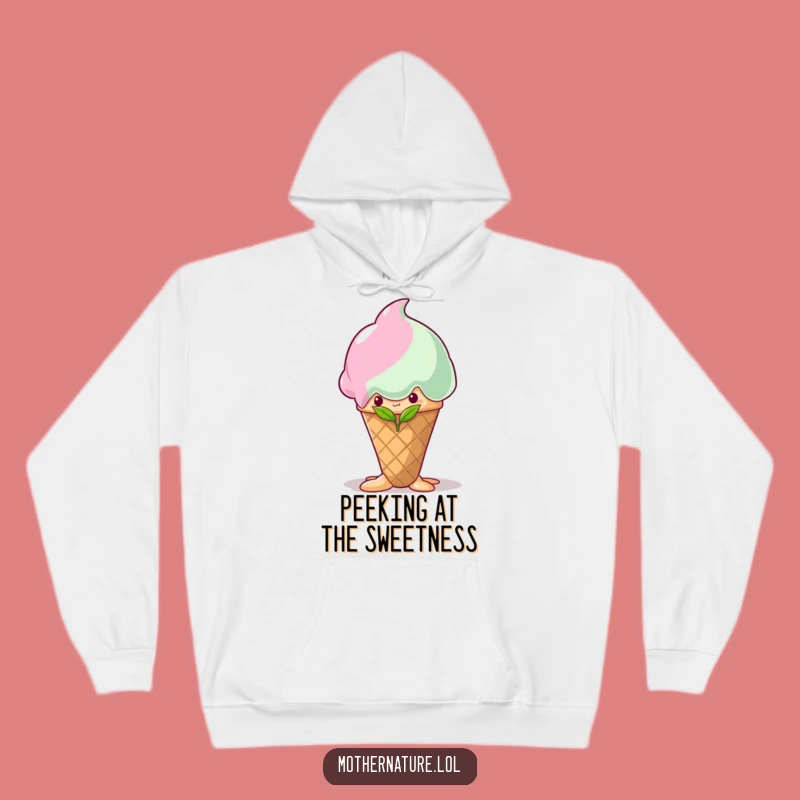 Funny Shy Sprout Ice Cream Hoodie: Cozy Up in Sweet Awkwardness, Gift