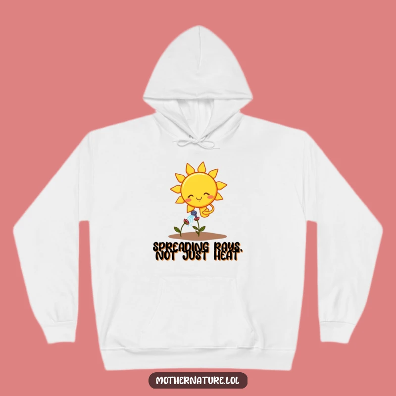 Cozy Funny Sun Watering Flower Hoodie: Warm Comfort with Hilarious Gardening Vibes!