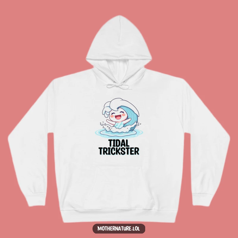Cozy Funny Laughing Wave Hoodie: Beach Comfort for a Hilarious Gift