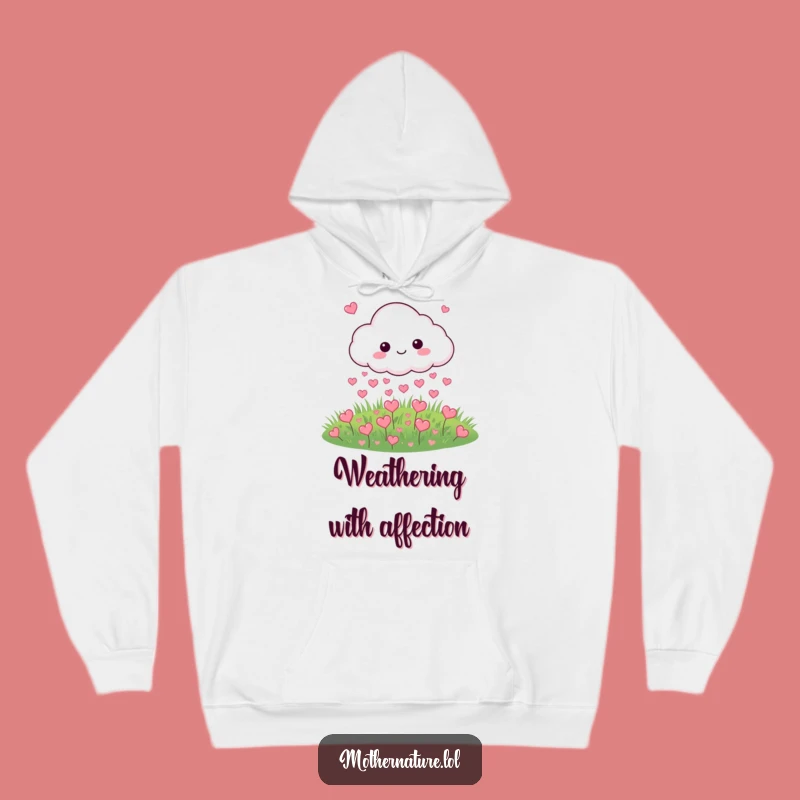 Cozy Funny Cloud Raining Hearts Hoodie: Warmth and Love in Every Stitch!